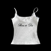Bxoxo Women's Sleeveless Camisole Top Y2K Street Punk Rock Summer All-match Casual Gothic Hip-hop Rock Hottie Sexy Chic Lace Tops emo
